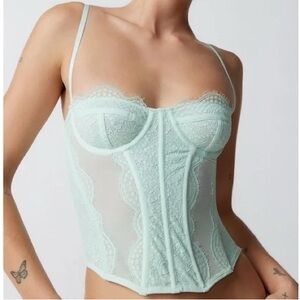 Out From Under Modern Love Corset in Green (Size S)